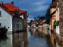Hochwasser in Stadt