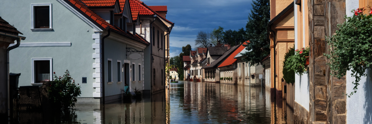 Hochwasser in Stadt
