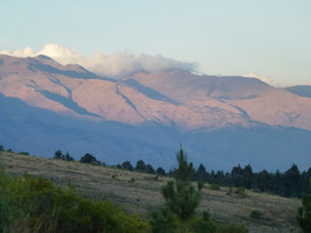 View of the Andes without forest