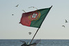 Flagge von Portugal weht in der Luft