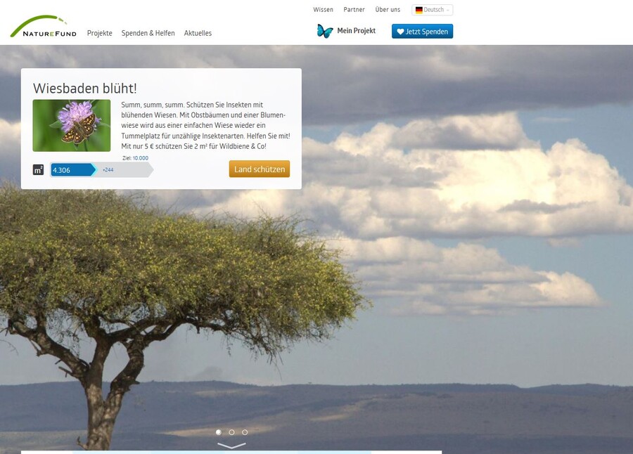 Neue Naturefund Webseite