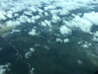 Regenwald von Costa Rica aus dem Flugzeug fotografiert